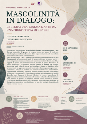 Congresso Internazionale Mascolinità in dialogo: letteratura, cinema e arte da una prospettiva di genere