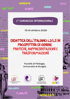 I Congresso Internazionale  DIDATTICA DELL’ITALIANO L2/LS IN UNA PROSPETTIVA DI GENERE: PRATICHE, RAPPRESENTAZIONI E TRASFORMAZIONI